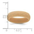 thumbnail image 2 of Silicone Sand Tan 5.70mm Wood Grain Pattern Band Size 8 Ring for Women and Men, 2 of 2