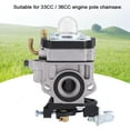 thumbnail image 1 of String Trimmer Carburetor, Lawn Mower Carburetor Replacement Fit for 33CC 36CC Engine Pole Chainsaw, 1 of 8