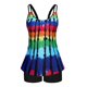 thumbnail image 1 of Trajes de baño Tankini Aolina para mujer, cuello redondo, multicolor, 1 of 6