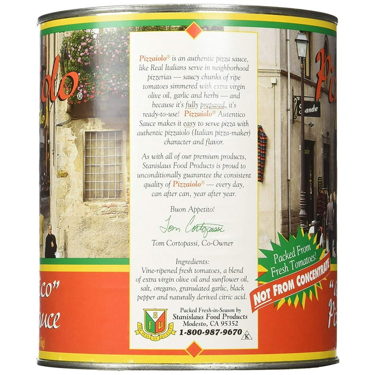 Free Shipping! Pizzaiolo Authentic Chunky Pizza Sauce - 6 lb 8 oz