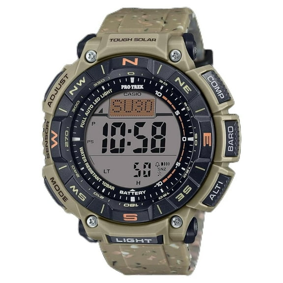 Casio Pro Trek Tough Solar Triple Sensor Bio-Based Tan Resin Digital Watch - PRG-340SC-5CR
