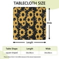 thumbnail image 2 of Black Moon Sunflower Pattern Square Fitted Tablecloth with Elastic Edge,Square Table Cover,Washable Elastic Table Cover for Home Kitchen Party Decor 34"x34", 2 of 6