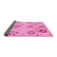 thumbnail image 2 of Ahgly Company Indoor Round Abstract Pink Modern Area Rugs, 3' Round, 2 of 4