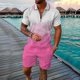 thumbnail image 1 of WILLBEST Pantalones Cortos Casuales para Hombre, Estilo Europeo y de Color Liso, con Hebilla de Bolsillo, Holgados, Cómodos y A La Moda, para Deportes y Fitness., 1 of 5