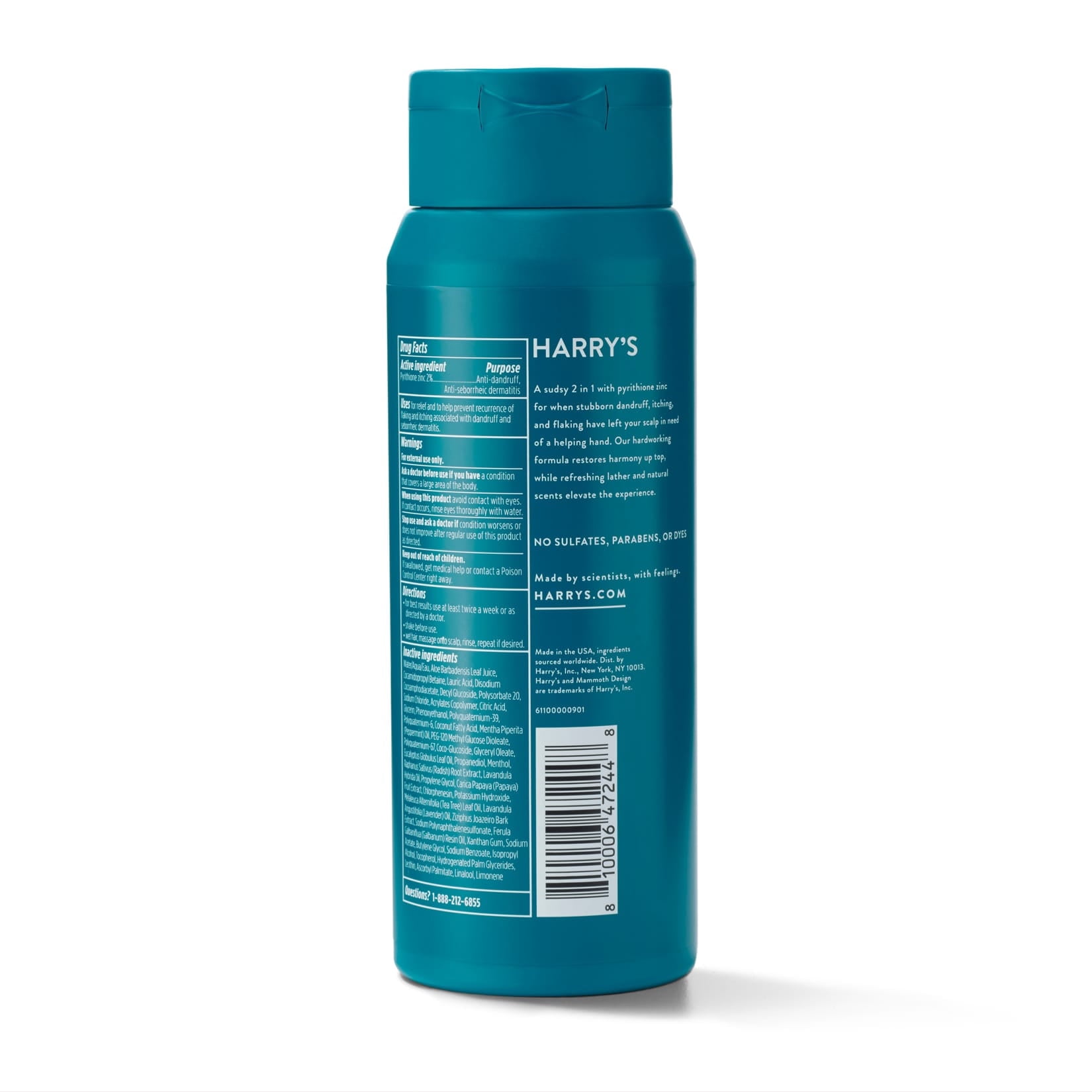 Harry's Men's Extra Strength Anti Dandruff 2-in-1 Shampoo and Conditioner, 14 fl oz