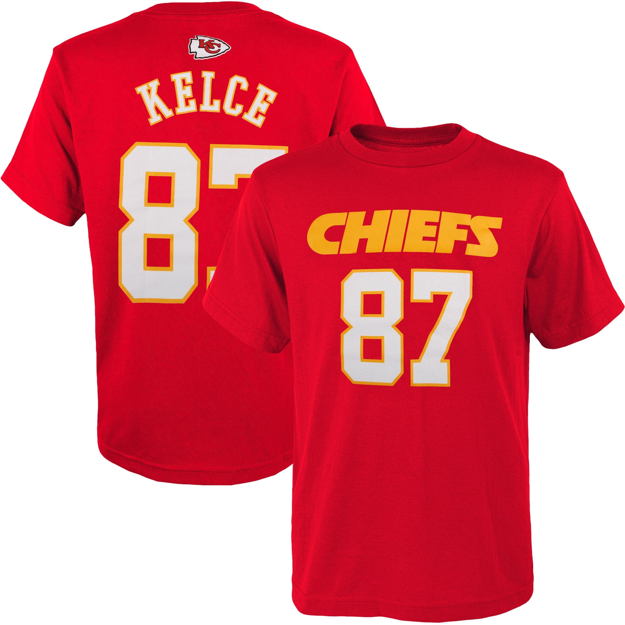 Travis Kelce Kansas City Chiefs Youth Mainliner Player Name & Number T