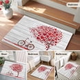 thumbnail image 6 of Rectangle Area Rug 2x3ft, Valentine's Day Love Trees Non-Slip Non-Shedding Floor Mat, Bicycles on Farm Wood Washable Sturdy Carpet for Living Room Bedroom Home Decor, 6 of 9