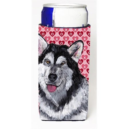 

Alaskan Malamute Hearts Love And Valentines Day Michelob Ultra bottle sleeves For Slim Cans - 12 Oz.