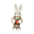 thumbnail image 3 of Tnarru Straw Rabbit Statue Easter Rabbit Figurine/ Cartoon Garden Statue Animal Sculpture for Farmhouse/ Bedroom/ Shelf/ Office Gift C, 3 of 8