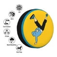 thumbnail image 6 of DouZhe Waterproof Spare Tire Cover, Hip-Hop Dancing Prints Adjustable Wheel Covers Fit for Jeep Trailer RV SUV Car, 14 inch, 6 of 7