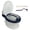 Blue White, variant on Yajisi Toddler Transition Potty Trainer Detachable Soft PU Cushion Training Toilet with Cleansing Brush Prevent Slip Pads Blue White - 15.75 inches / 40 cm Seat