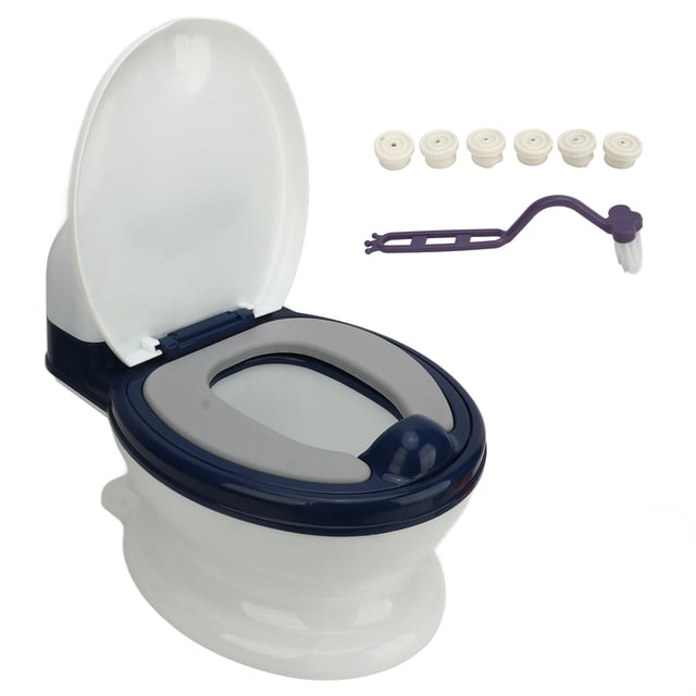 Orinal de transición para niños pequeños, desmontable, lavable, con cojín de poliuretano suave, ideal para entrenamiento, color azul y blanco