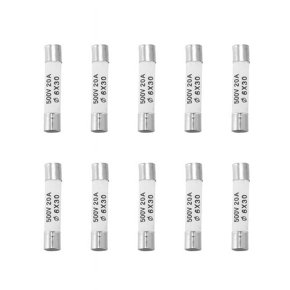 10 Pieces 6mmx30mm 20A Faset-Blow Ceramic Fuse Link 500V