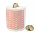 thumbnail image 3 of Swan Piggy Bank, Hand Drawn Style White Birds on Coral Backdrop with Patterned Wings and Little Hearts, Ceramic Coin Bank Money Box for Cash Saving, 3.6" X 3.2", Multicolor, by Ambesonne, 3 of 4