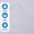 thumbnail image 5 of Superior Zero Twist Cotton Ribbed Geometric 3-Piece Towel Set, Ultra Soft Quick Dry, White, 5 of 12