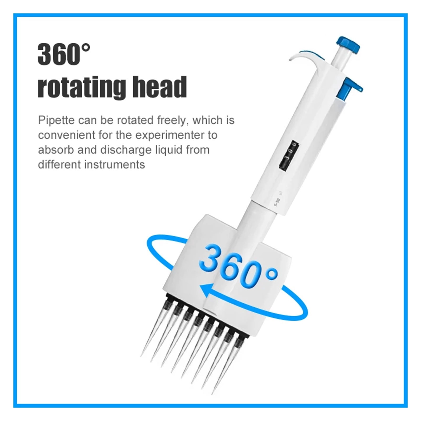 Multichannel Pipette Accurate and Calibrated pipette Mechanical Adjustable Volume Pipettor 8/12 Channels ,Precision & Accuracy
