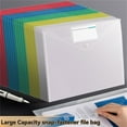 thumbnail image 4 of Enveloppes en Plastique 10 Paquets Format Lettre A4 Dossier en Plastique avec Étiquette Pochette Enveloppes en Plastique avec Fermeture à Pression Dossiers en Plastique Enveloppes en Plastique pour Documents, 4 of 9