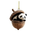 thumbnail image 4 of romoty 3D Resin Sleeping Panda Christmas Tree Ornament, Cute Panda Bear in Acorn Nut Shell Hanging Figurine for Holiday Home Decor, 4 of 6