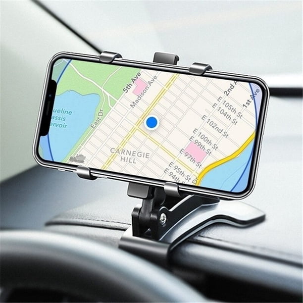 Car Accessories Sun Visor Clip Mount 360 Rotatable Hud Car Dashboard Phone Holder Gps Navigation Rack Rearview Mirror BracketBlack He Qiyong unisex