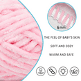 thumbnail image 6 of Monebena 2 Pcs Velvet Yarn Chenille Yarn for Crocheting and Knitting Soft Chenille Bulky Baby Blanket Yarn DIY Weaving Craft 100g / 80m Each M01, 6 of 8
