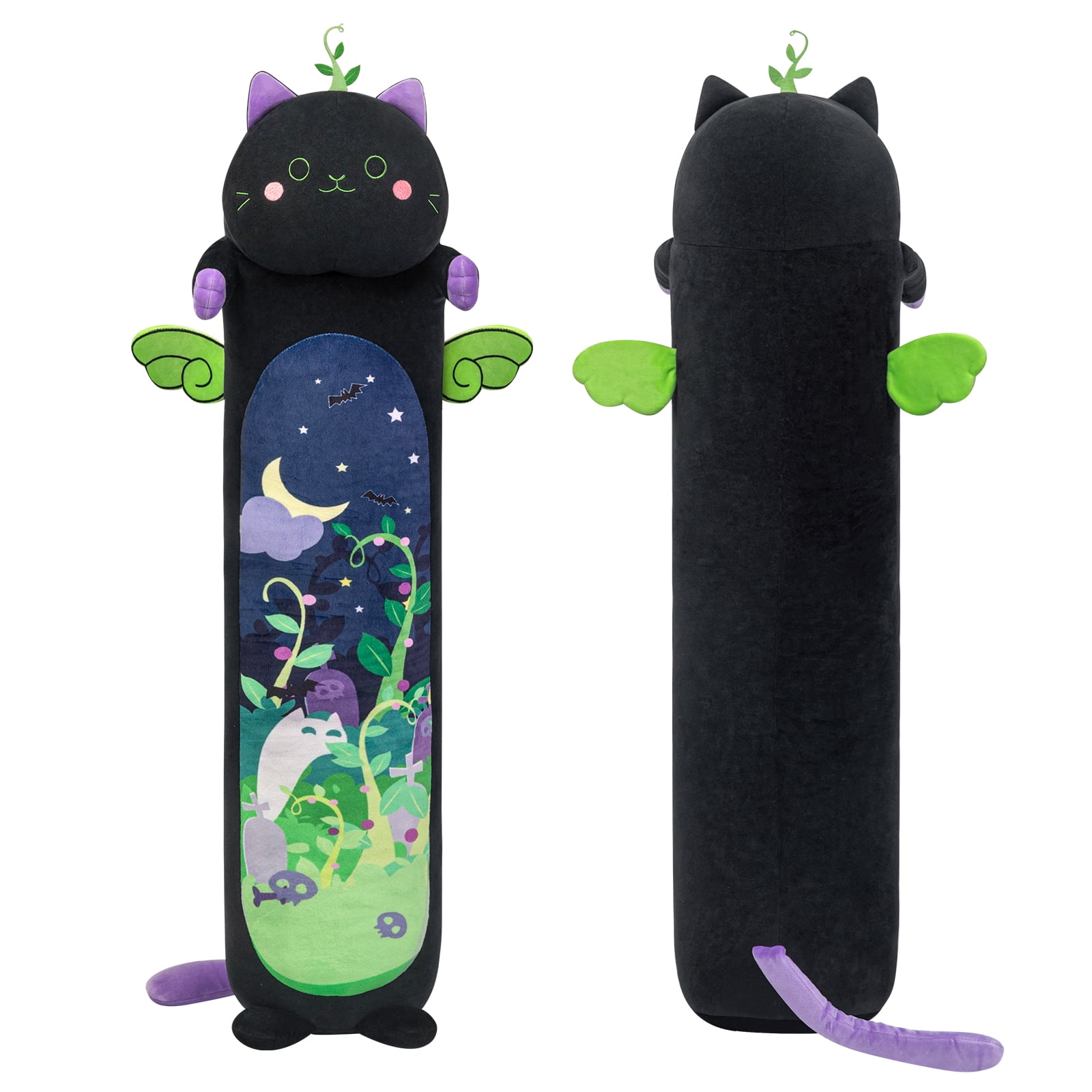Mewaii Long Cat Plush Body Pillow For Bed, 27" Soft Squishy Couch