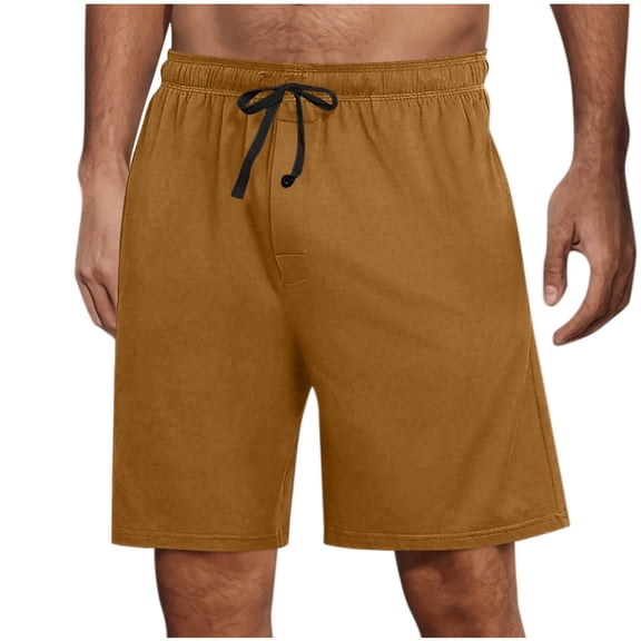 cocolona Mens Pajama Shorts Summer Stretchy Casual Loose Vacation Beach Shorts with Pockets