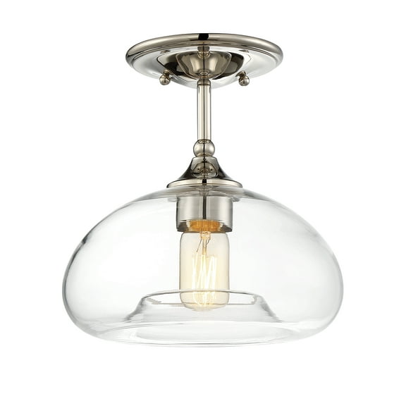 Trade Winds Lighting 1-Light Ceiling Light In Polished Nickel