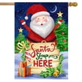 thumbnail image 2 of Briarwood Lane Santa Stop Here Christmas Double-Sided House Flag, 2 of 4
