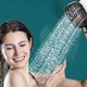 thumbnail image 5 of Xihbxyly Cabezal de Ducha Presurizado, Potente Descarga de Agua, 3 Modos de Rociado, Refuerzo de Presión Ecológico, Accesorio de Baño de Lujo, Elegante Acabado Plateado y Gris, Tamaño 25,5 X 11,5 X 4, 5 of 6
