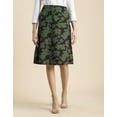 thumbnail image 3 of Moomaya Printed A-Line Skirt For Women, Elastic Waist Midi Length Formal Look Skirt, 3 of 9