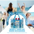 KABAQOO Extra Large Mesh Beach Bag Tote Multipocket Zipper Waterproof Sandproof for Travel Blue