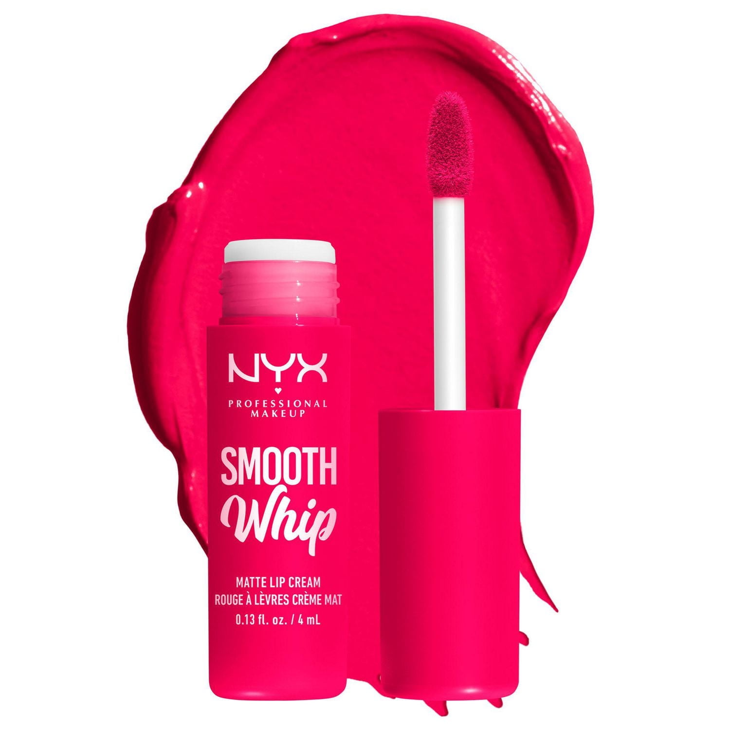 NYX PROFESSIONAL MAKEUP, Smooth Whip, Matte Lip Cream, Shea + cocoa butter, Vegan Formula, 4ml, Ultra-Smooth Lip Cream