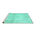 thumbnail image 2 of Ahgly Company Machine Washable Indoor Round Persian Turquoise Blue Traditional Area Rugs, 3' Round, 2 of 4