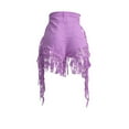 thumbnail image 4 of Women's Casual Shorts With Fringe Detail Comfortable Summer Party Nightclub Outfit Versatile Stretchable Breathable Fabric, 4 of 4