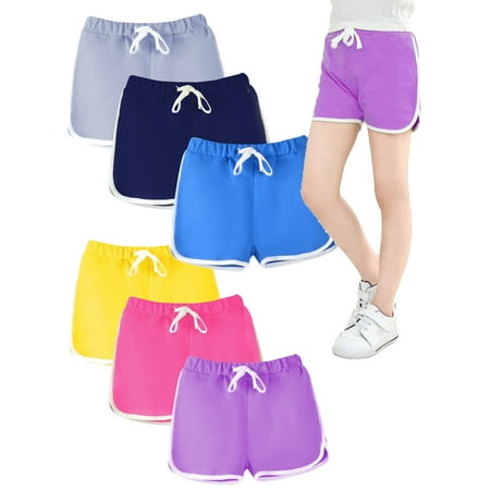 

3Pack Kids Girls Boys Beach Shorts Running Athletic Swim Toddlers Dance Yoga Workout Shorts Swimsuit Trunks 2-11 Years