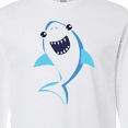 thumbnail image 4 of Inktastic Cute Shark, Little Shark, Blue Shark, Sea Animal Long Sleeve T-Shirt, 4 of 5