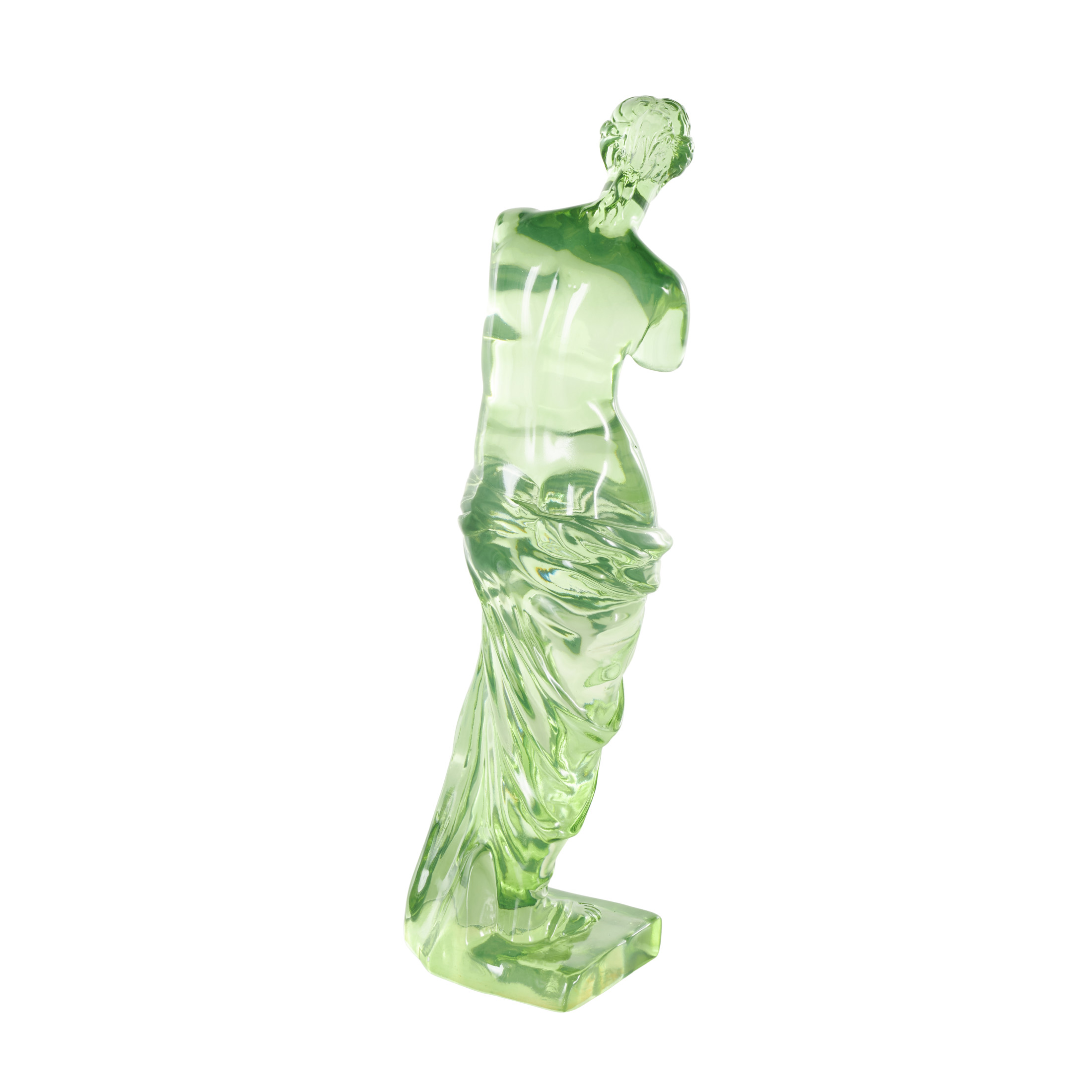 6" x 18" Green Resin Tinted Woman Sculpture, by DecMode