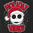 thumbnail image 2 of Men's The Nightmare Before Christmas Holiday Vibes Jack Skellington Graphic Tee Black X Large, 2 of 5