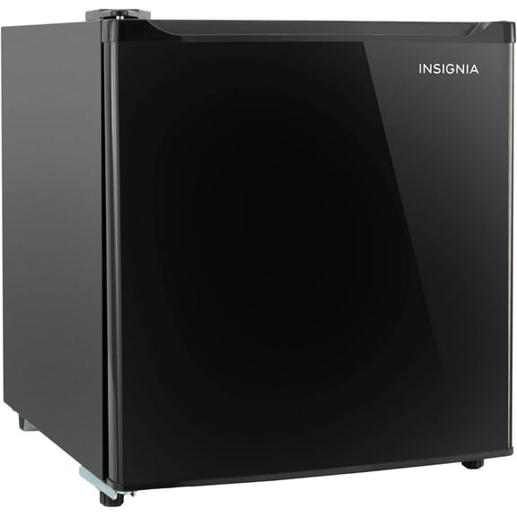 Insignia 1.6 Cubic Feet 1-Door Compact 12 Volt RV Refrigerator, Black