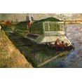 thumbnail image 2 of Van Gogh, Vincent 18x13 White Modern Wood Framed Museum Art Print Titled - Bathing Float On Seine, 2 of 4
