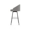 thumbnail image 3 of Amisco Nelly 26 In. Swivel Counter Stool - Grey Polyester / Black Metal, 3 of 9