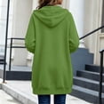 thumbnail image 6 of yillto Womens Long Jacket Hoodie Sweatshirts Full Zip up Comfy Warm Fashion Fall Casual Coats with Pockets, 6 of 7