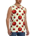 thumbnail image 2 of Uemuo Fruit Apples Pattern Men's Sleeveless T-Shirt,Muscle Athletic Tank Top, Moisture-wicking Quick-dry Breathable Classic Tee Top for Gym Run Outdoor Sports-3X-Large, 2 of 8