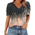thumbnail image 3 of ATENAR T Shirts for Women Loose Summer Tops for Women Short Sleeve Tee Brown 2XL, 3 of 6