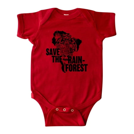 

Inktastic Save the Rainforest Tiger with South America Silhouette Gift Baby Boy or Baby Girl Bodysuit