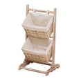 thumbnail image 2 of Tnarru Wooden Storage Basket Floor Rack Stand Heavy Duty Rustic Display Shelf Storage Rack for Office Laundry Room Household Kitchen A, 2 of 8