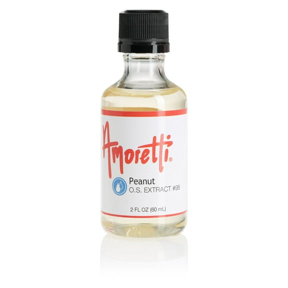 Amoretti - Natural Peanut Extract Oil Soluble 2 oz - Highly Concentrated & Perfect For Pastry or Savory applications, Preservative Free, Vegan, Kosher Pareve, TTB Approved, Non-GMO