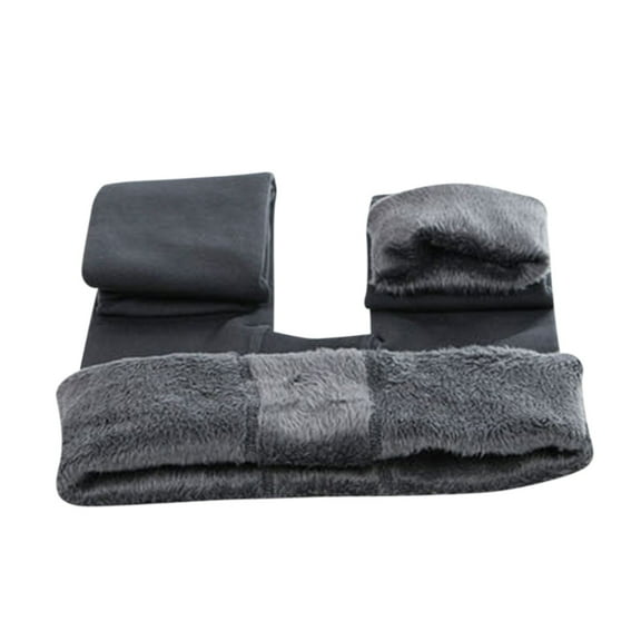 Clearance!Outfmvch Fleece Lined Leggings Fleece Lined Joggers Thermal Leggings for Women Warm Velvet Leggings Trousers Thick Tight Wool Pants Leggings with Pockets for Women Gray One Size