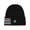 Black, variant on Kids Cozy Side-Stripe Ribbed Rayon-Blend Knit Beanie (S, Ivory)