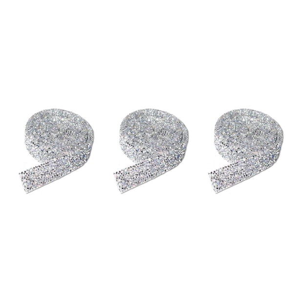 Injueey Pegatinas ostentosas, cadena de diamantes de imitación con purpurina, cinturón DIY, arreglo de ropa, cuentas decorativas, diseño autoadhesivo, Type1 NO1 Injueey CBP393722